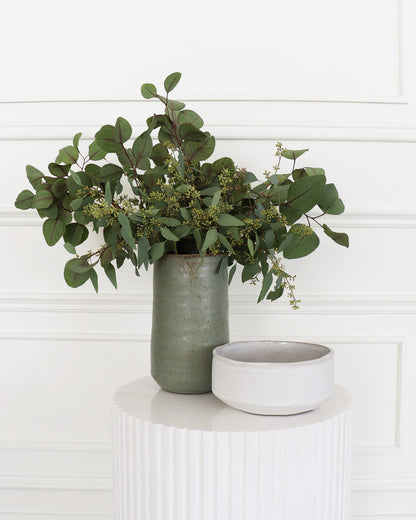 VASE, OLIVE