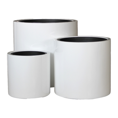 POLYSTONE STRAIGHT CYLINDER POT W/INSERT
