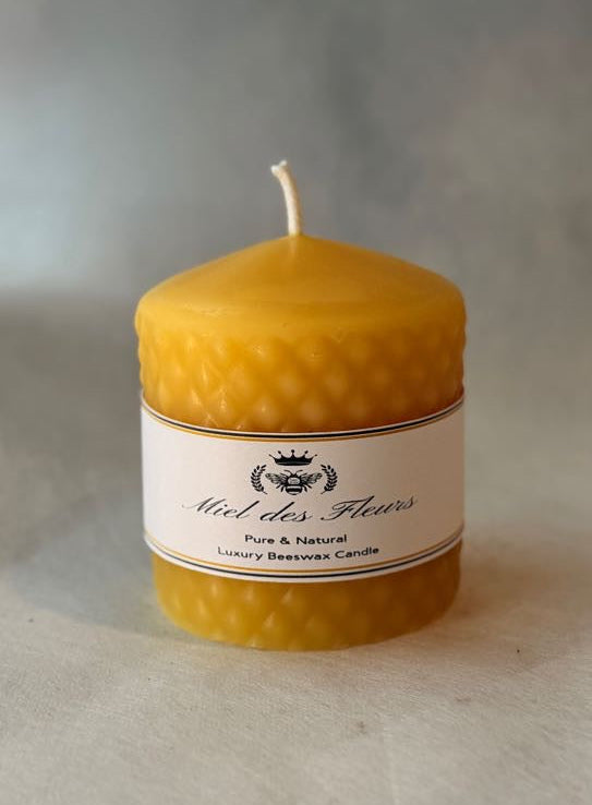 Beeswax Diamond Candle