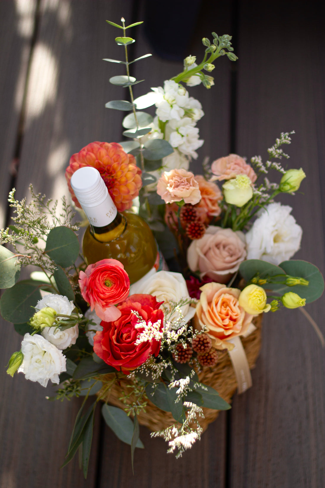 Bloom & Bottle Arrangement