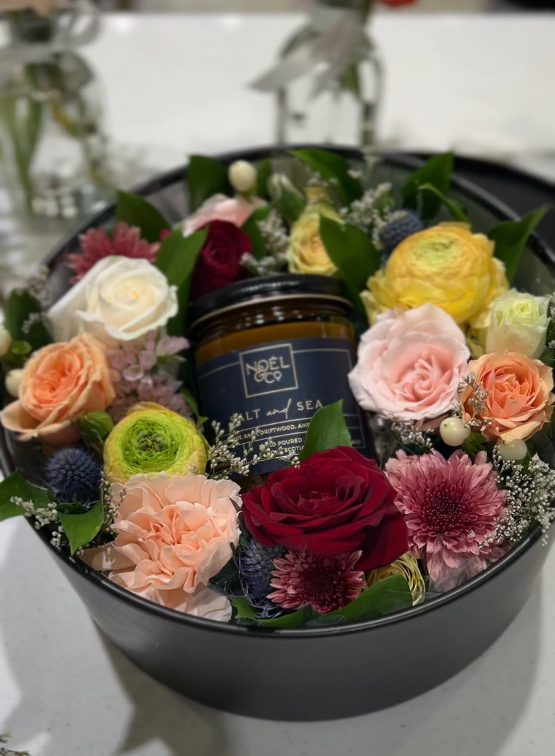 Bloom Box with Organic Candle