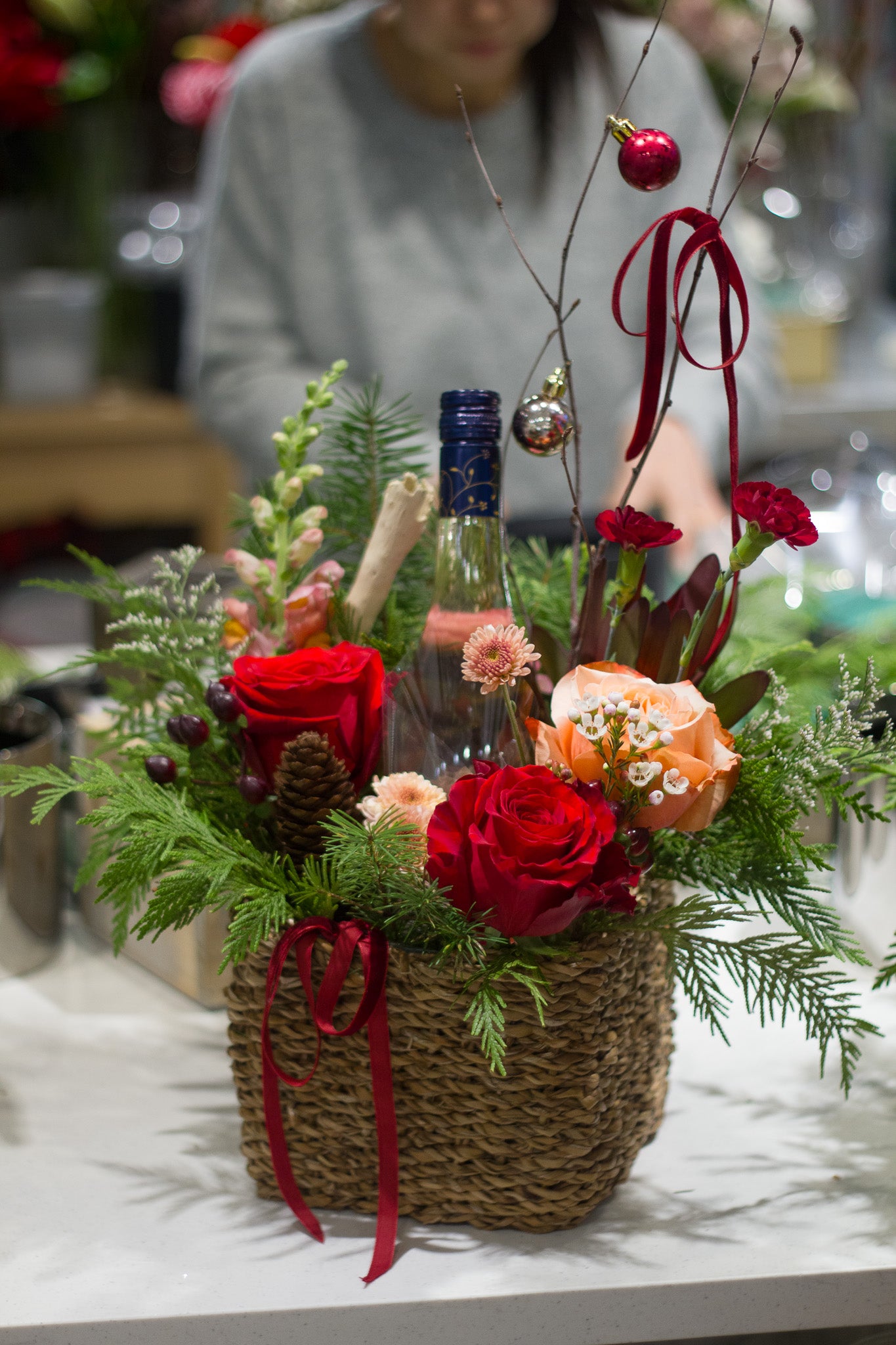 Bloom &amp; Bottle Arrangement