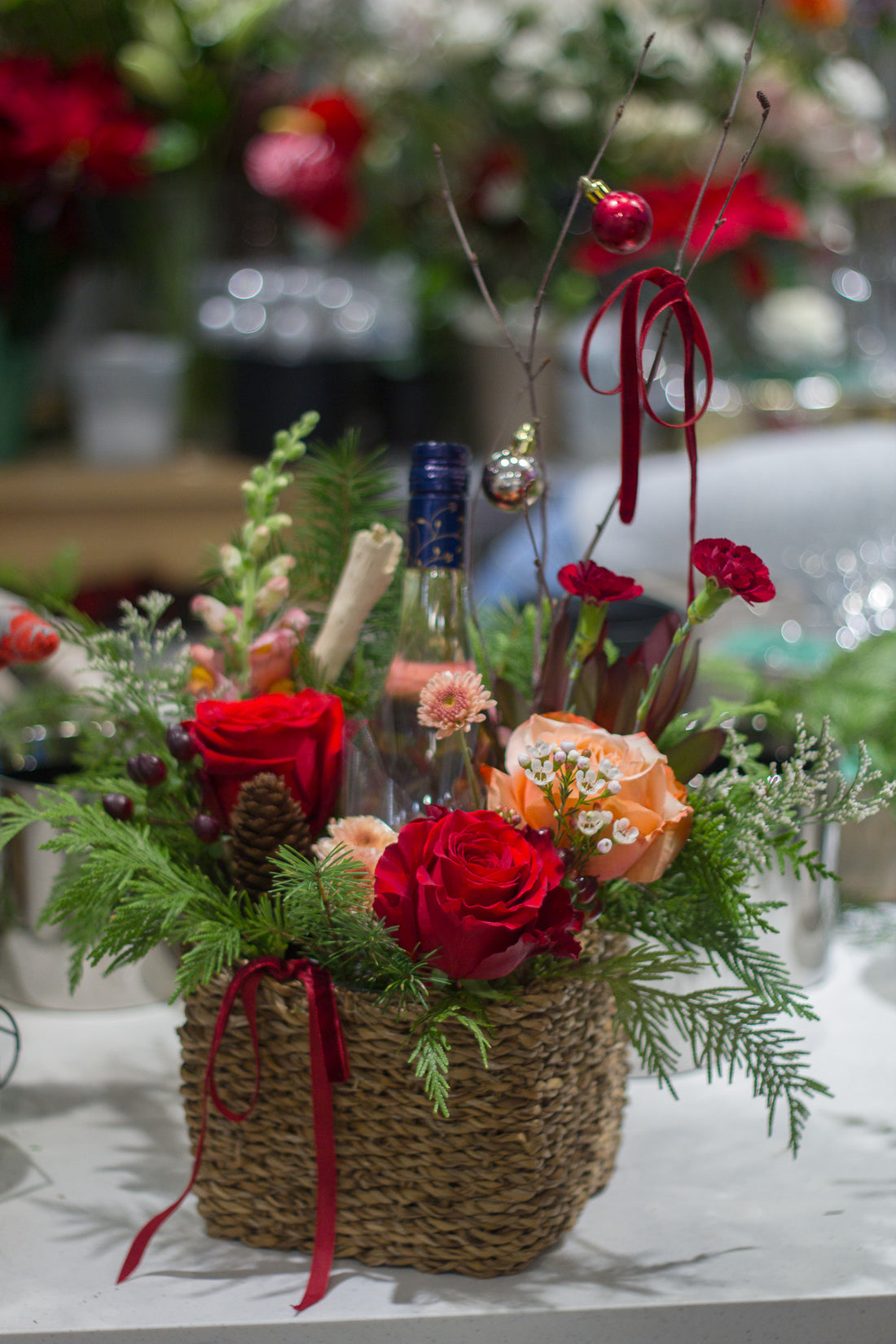 Bloom &amp; Bottle Arrangement