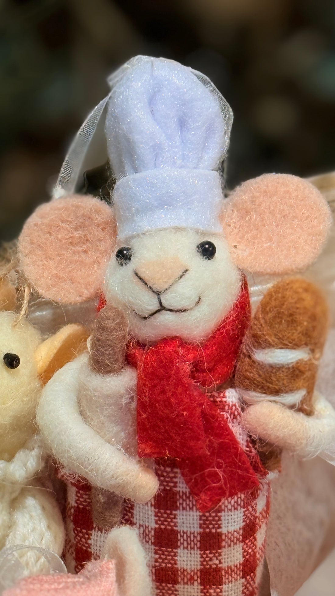 Chef Mouse Ornament 5&quot;H