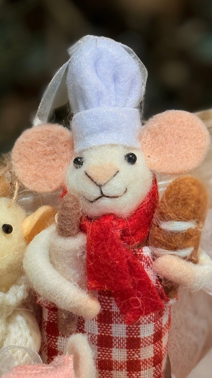 Chef Mouse Ornament 5&quot;H