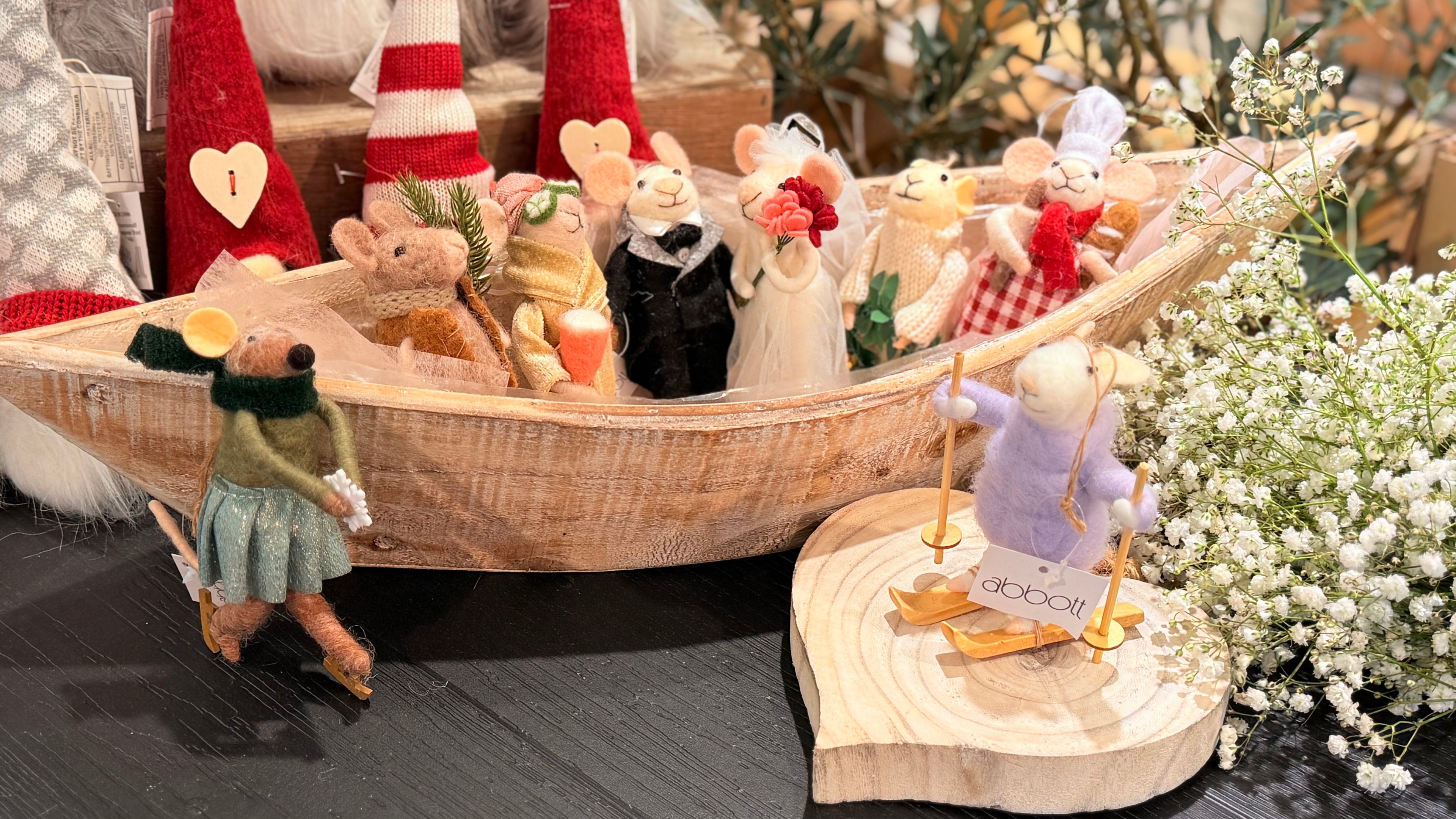 Wreath Mouse Ornament 5&quot;H