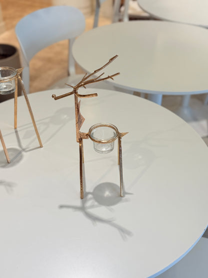 CANDLE HOLDER Deer-Gold