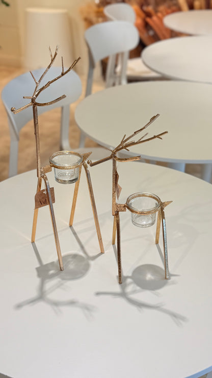 CANDLE HOLDER Deer-Black