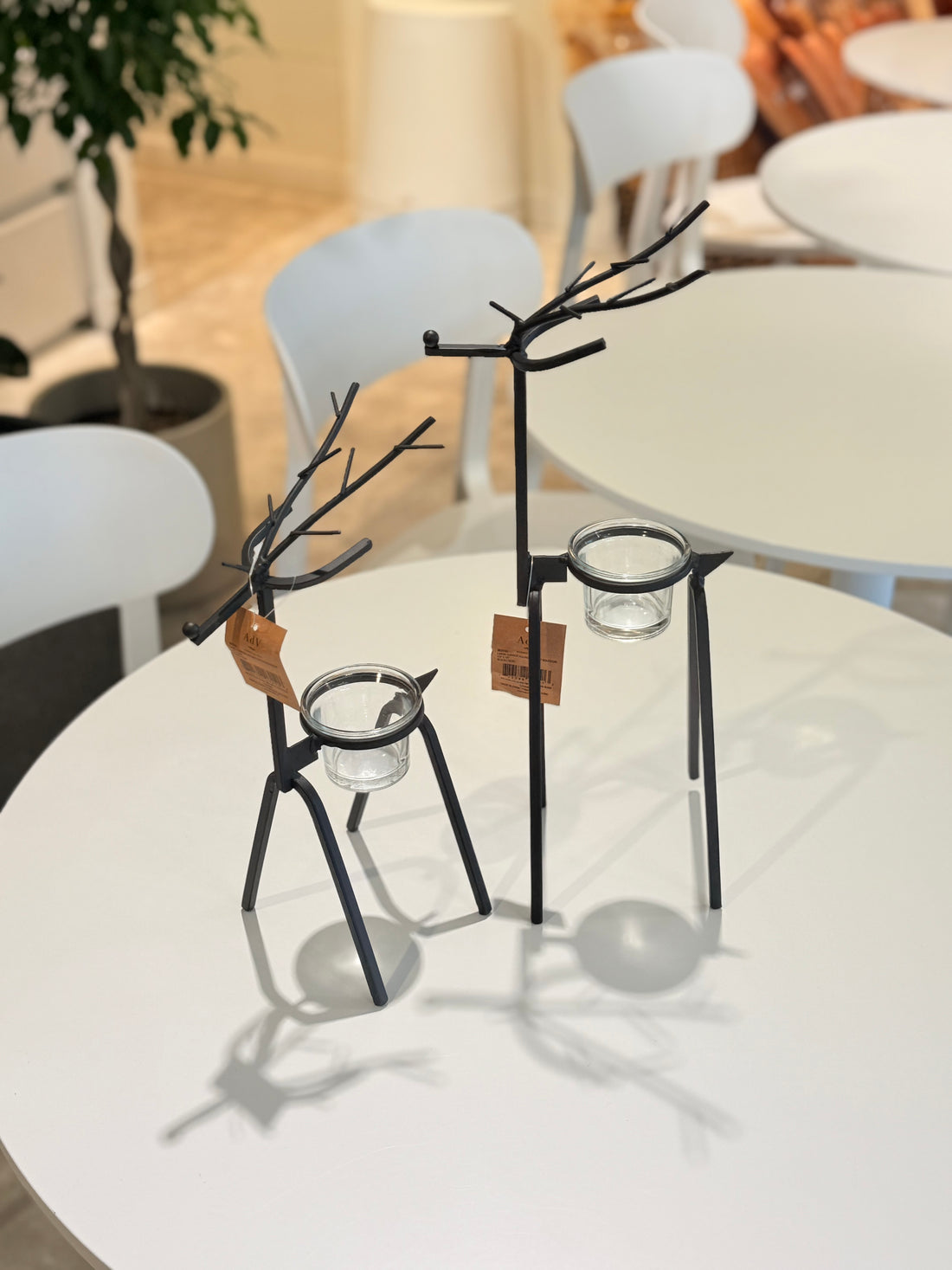 CANDLE HOLDER Deer-Black