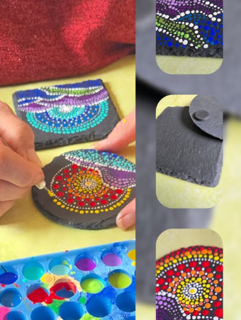 JOY CLUB CRAFT NIGHT- Slate Coaster/ Dot Painting