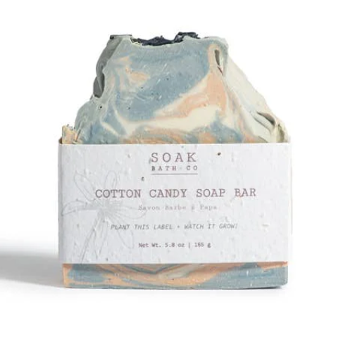 Cotton candy soap bar