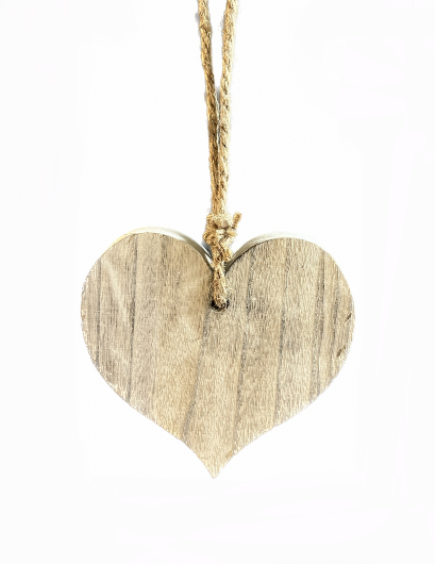 Wooden Heart with String