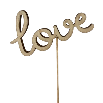 Cursive Love Pick(Wood)