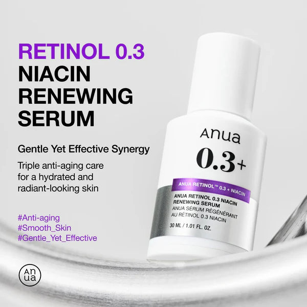 ANUA ++ Nano Retinol 0.3% + Niacin Renewing Serum 30ml