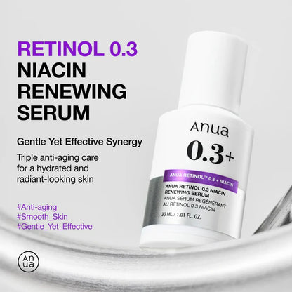 ANUA ++ Nano Retinol 0.3% + Niacin Renewing Serum 30ml