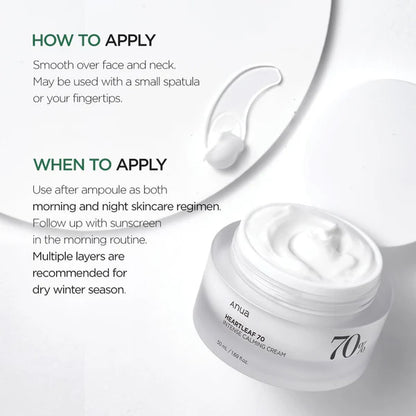 ANUA Heartleaf 70% Intense Calming Cream 50ml