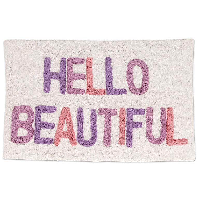 &quot;Hello Beautiful&quot; Bath Mat