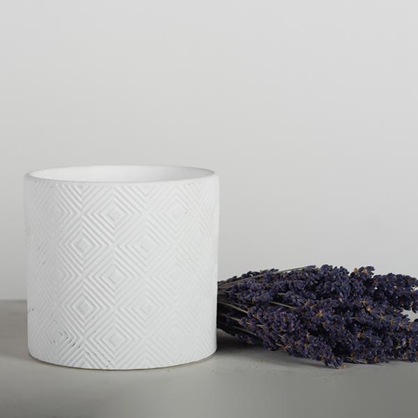 White On White Flower Pot