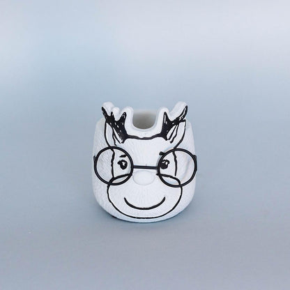 Cement Flower Pot, Deer