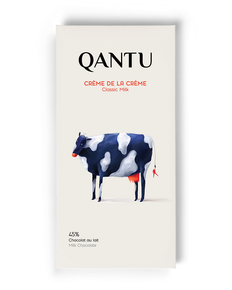 QANTU Crème de la Crème - Milk chocolate Bar 45% Cacao