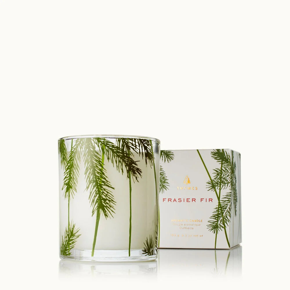 Frasier Fir Poured Candle with Pine Needle Design