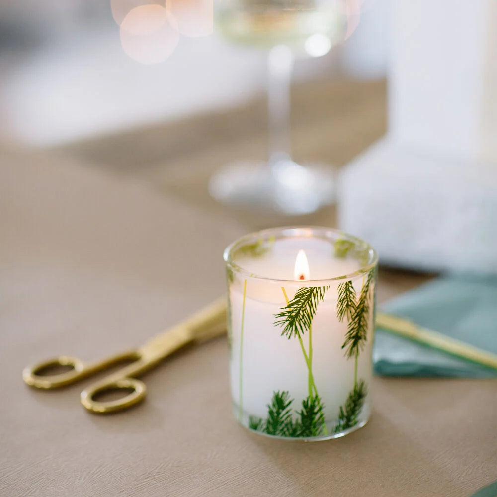 Frasier Fir Poured Candle with Pine Needle Design