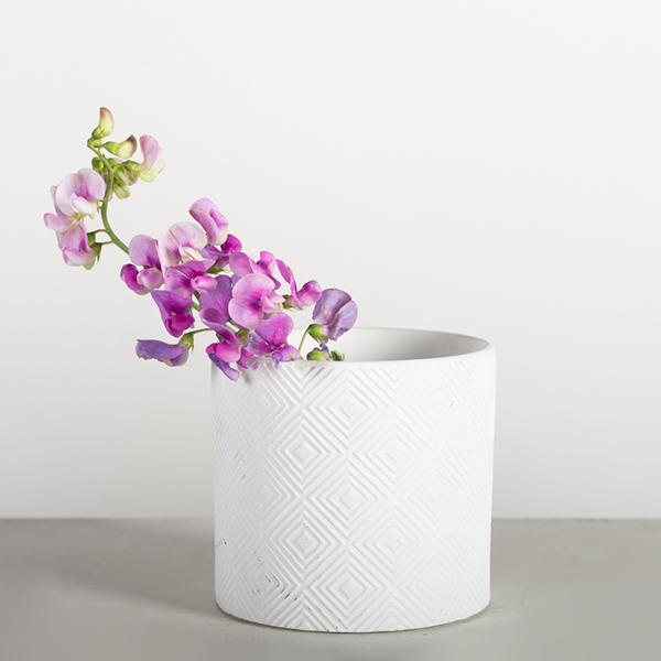 Cement Pots with Patterns