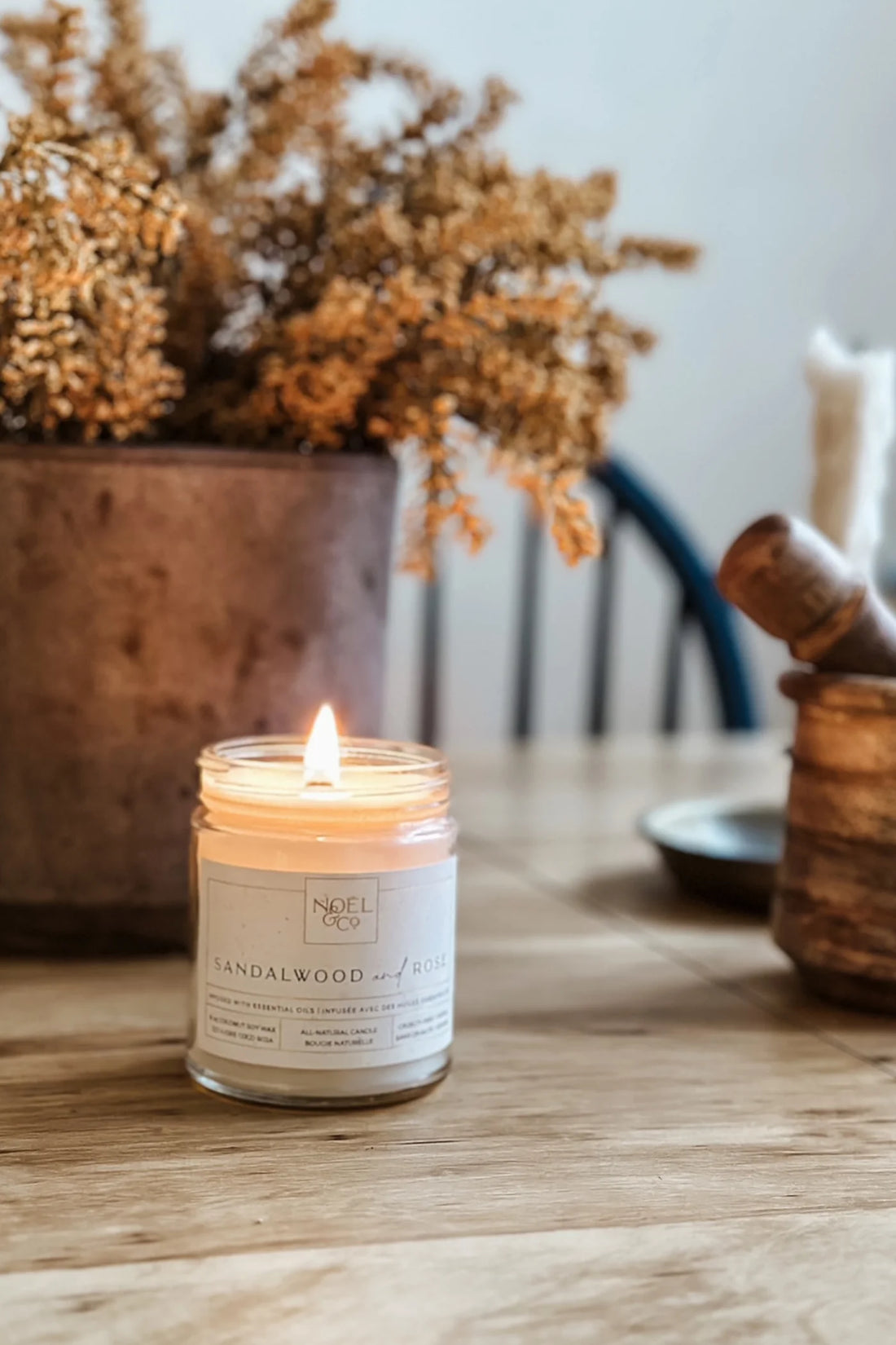 Soy &amp; Coconut wax Candle [Sandlewood &amp; Rose]