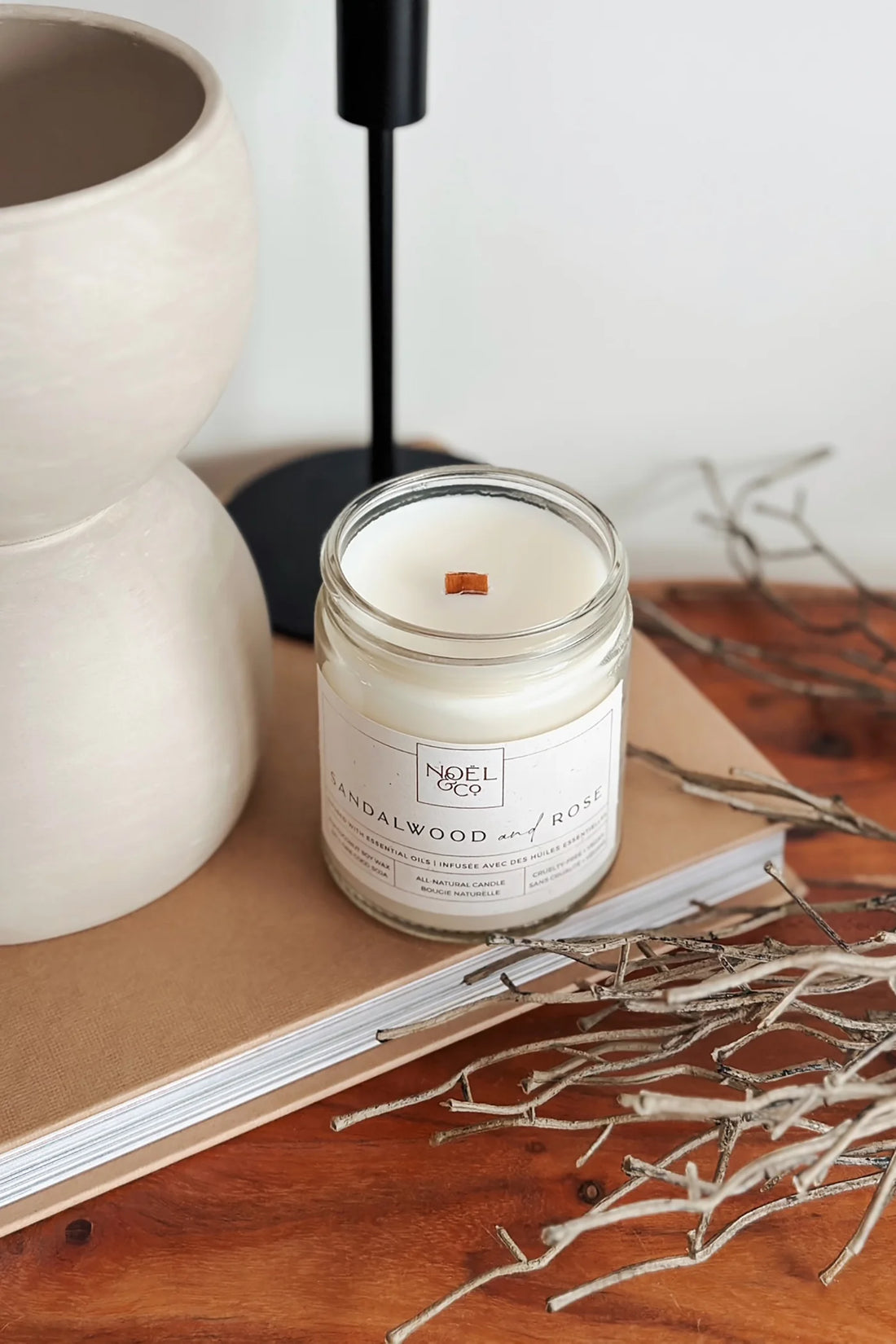 Soy &amp; Coconut wax Candle [Sandlewood &amp; Rose]