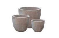 Classic garden terra cotta pots- round