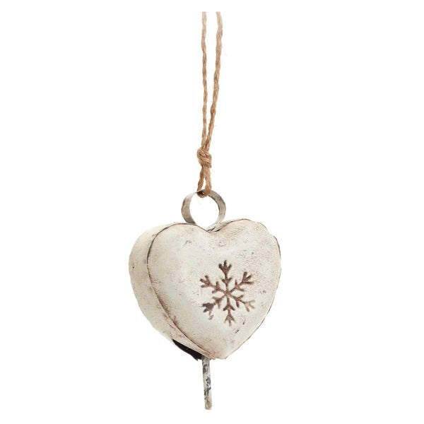 Xmas Heart Metal bell ornament