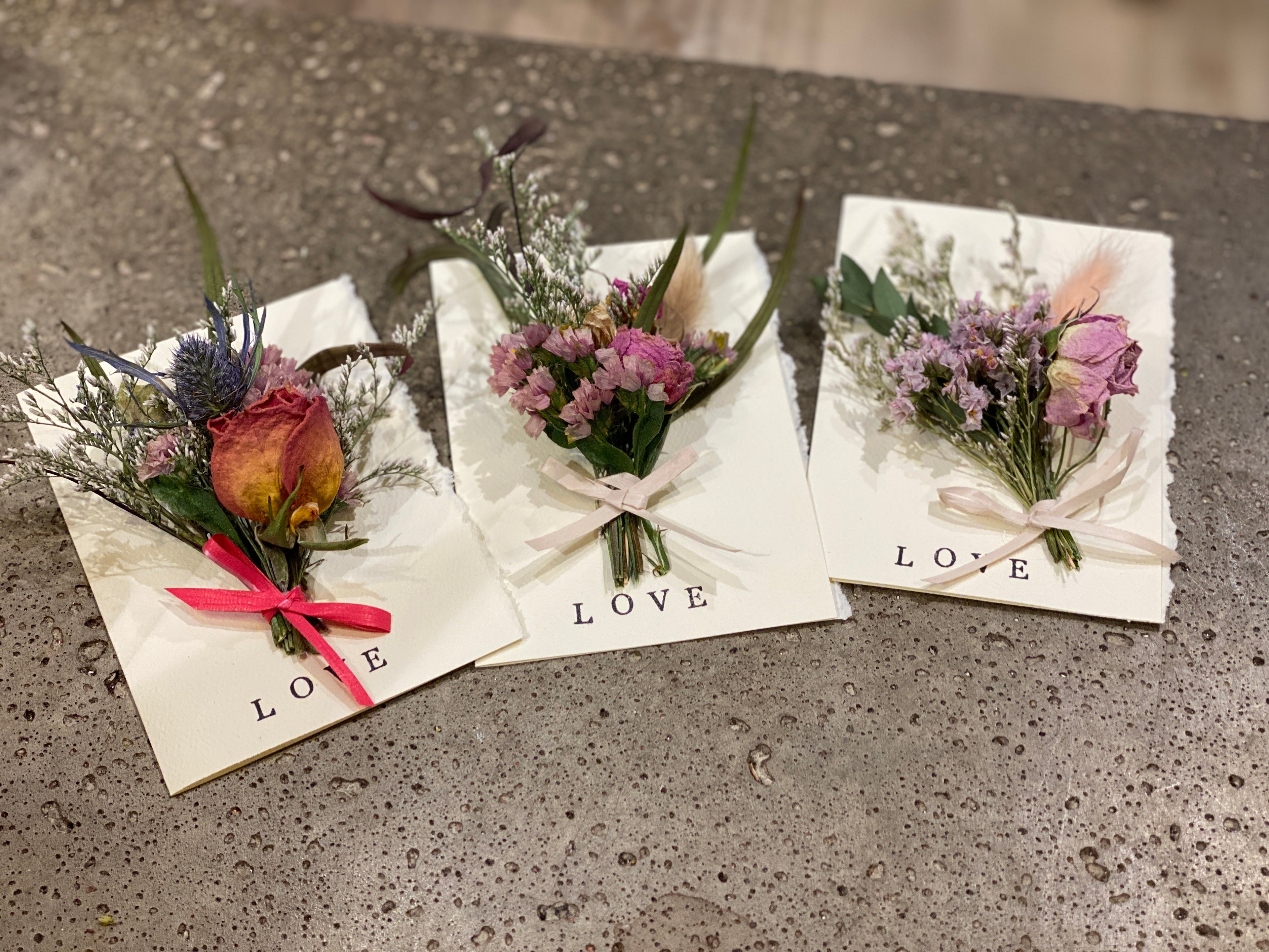 &quot;Love&quot; Dried Flower Card