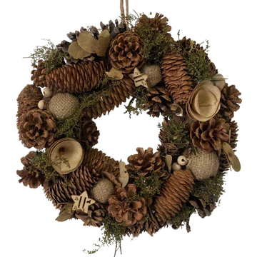 11" Christmas wreath - Natural