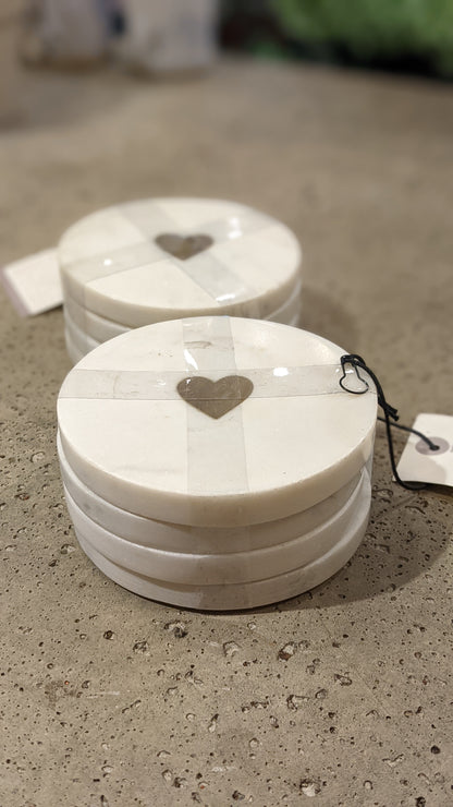 Heart coasters