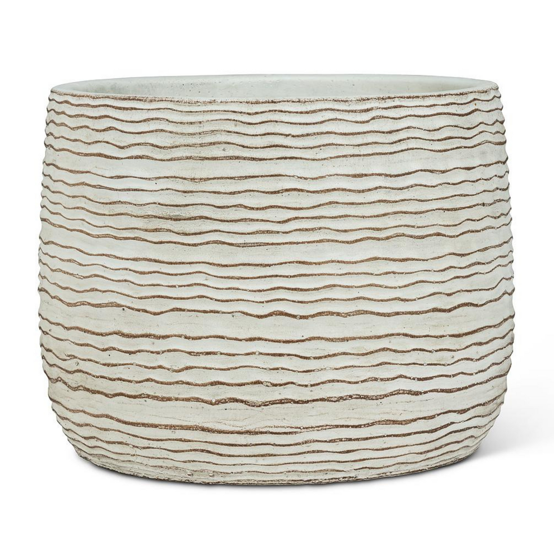 Wavy ripple planter (white)