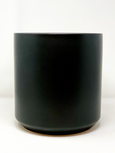 9.5" Modern black and white round pot