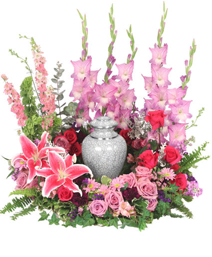 Always In Our Hearts Urn Cremation Flowers