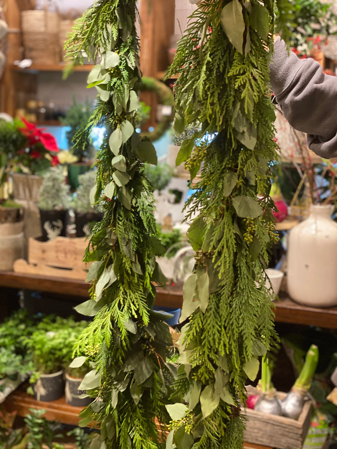 Christmas Garland with Eucalyptyus